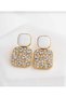 Xuping White Silver Silvery Zircon Square Stone Dangle Earrings - Elegant Non-Tarnish Anti-Allergy Vintage Fade-Resistant Stylish Gift Trend Women's Earrings - 4