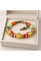 Red Green Beaded Seahorse Figured Bracelet – Stylish Accessory with Gold Detail - 3