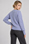 Wool Blend Oversize Knitwear Sweater Lki̇0062 Light Blue - 5