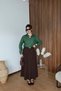 Brown Polyviscon College Skirt - 2