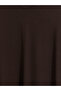 Two Mt Shop Quality Lcw Everyday Brown Plain Standard & Regular Long Sleeve Women's T-Shirt - 6