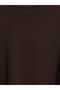 Two Mt Shop Quality Lcw Curve Brown Interlock Plain Loose & Loose Long Sleeve Women's T-Shirt - 4
