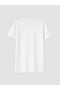 Two Mt Shop Quality Lcw Everyday White Combed Cotton Plain Narrow & Slim Short Sleeve Women's T-Shirt - 6