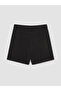 Alita City Lcw Kids Black Interlock Plain Short Girls' Skirt with a Difference - 2