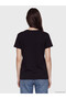 Two Mt Shop Quality Lcw Everyday Black Diver Fabric Plain Standard & Regular Short Sleeve Women's T-Shirt - 5