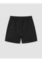 Alita City Lcw Kids Black Gabardine Plain Girls' Shorts Skirt with a Difference - 2