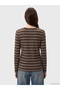 Two Mt Shop Quality Lcw Everyday Brown Camisole Striped Super Skinny & Extra Slim Long Sleeve K - 5