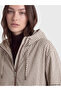 Two Mt Shop Quality Lcw Modest Brown Hooded Plaid Women's Raincoat - 3