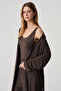 Relaxed Fit Draped Three-Piece Dressing Gown Set - 7