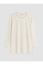 Two Mt Shop Quality Lcw Everyday Ecru Diving Fabric Stone Oversized Women's Sweatshirt Tunic - 5