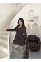 Women's Short Belted Stand Collar Buttoned Seasonal Oversize Trench Coat - 8