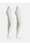 Two Mt Shop Quality Lcw Kids White Plain Girls' Pantyhose