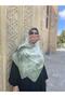 Large Size Cloud Pattern Cotton Soft Scarf-Water Green 120X120 - 4