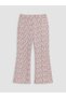 Two Mt Shop Quality Lcw Kids Ecru 2 Threaded Floral Tight & Slim Elastic Waist Girls' Leggings - 2
