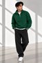 Unisex Half-Zipper Stand Collar 100% Cotton Soft Textured Sweatshirt Plain Pullover - 5