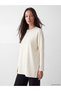 Two Mt Shop Quality Lcw Everyday Ecru Diving Fabric Stone Oversized Women's Sweatshirt Tunic