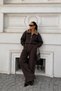 Women's Brown Knitwear Sweater with Fur Collar and Zipper Detail 52116051 - 2