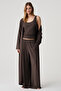 Relaxed Fit Draped Three-Piece Dressing Gown Set - 6