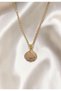 Openable Seashell Pearl Detailed Gold Steel Necklace