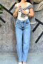 High Waist Straight Fit Denim Trousers Sun539 - 8