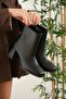 Orthopedic Zippered 7 cm Heel Inner Lining Cotton Daily Women's Leather Boots - 5