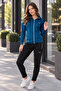 Women's Diver Fabric Zippered Stylish Tracksuit Set - 4