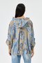 Mink Italian Shawl Pattern Hooded Zippered Oversize Jacket Blouse Size 38 - 46 - 4