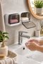 Double Lid Wall Mounted Solid Soap Holder Adhesive Bathroom Kitchen Soap Box - 3