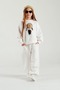 Ecru Hat Detailed Belted Plaid Children's Suit - 3