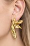 Women's Lightweight Large Leaf Earrings - 4