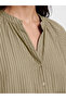 Lcw Vision Striped Gathered Blouse with Hidden Collar - 3
