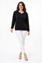 Women's Stone Printed Long Sleeve Mercerized Glitter Knitwear Blouse - 2