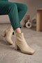Orthopedic Zippered 7 cm Heel Inner Lining Cotton Daily Women's Leather Boots - 5
