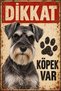 Miniature Schnauzer Beware of Dog Retro Metal Warning Sign 15X20 cm