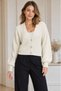 Women's V-Neck Spotted Buttoned Knitwear Cardigan