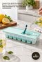 3 Pieces Plastic Ice Mold – Cube-Shaped Freezer Ice Tray with Lid, Suitable for Food Contact, Stackable Ice Tray Cube Mold