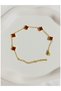 Unisex Stainless Steel Double-Sided Clover Bracelet - Tarnish Resistant - 17+5 cm Length