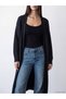 Alita City Lcw Everyday Navy Blue Knitwear Plain Long Women's Cardigan - 2