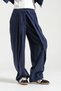 Navy Blue Girls' Double Belted Trousers - 6