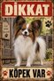 Papillon Caution Dog Present Retro Metal Sign Decorative Warning Sign 30X40 cm