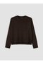 Alita City Lcw Modest Brown Knitwear Plain Oval Neck Women's Sweater - 5