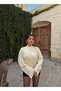 Ecru Turtleneck Basic Knitwear