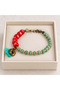 Red Green Beaded Tassel Detailed Figured Women's Bracelet Stylish Accessory - 3