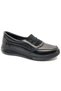 Alfalotti 563481 Genuine Leather Orthopedic Women's Casual Shoes Black