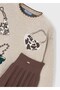 Girl's Skirt Set Brown - 5