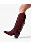 Kod.101, Western Style, Low-Cut, Thick Heel, No Laces or Zippers, Side Tassel, Boots, Genuine Leather - 2