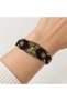 Handmade Macrame Knitted Bracelet – Stylish Accessory with Bead Detail and Ethnic Pattern