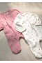 Baby Girl Pajamas Ecru-Pink 2-Pack - 2