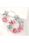 Pink Fabric Flower Gold Hoop Earrings Bijouterie Modern Antiallergic Women Earrings Gift Vintage - 5