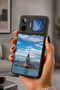 Gm 26 Pro Compatible Printed, Matte Black, Soft Silicone, Protective, Shock Absorbing Cover, Case